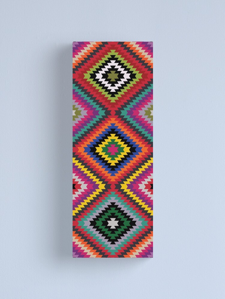 Alternate view of Modern Kilim - Bright Geometric pattern by Cecca Designs Canvas Print