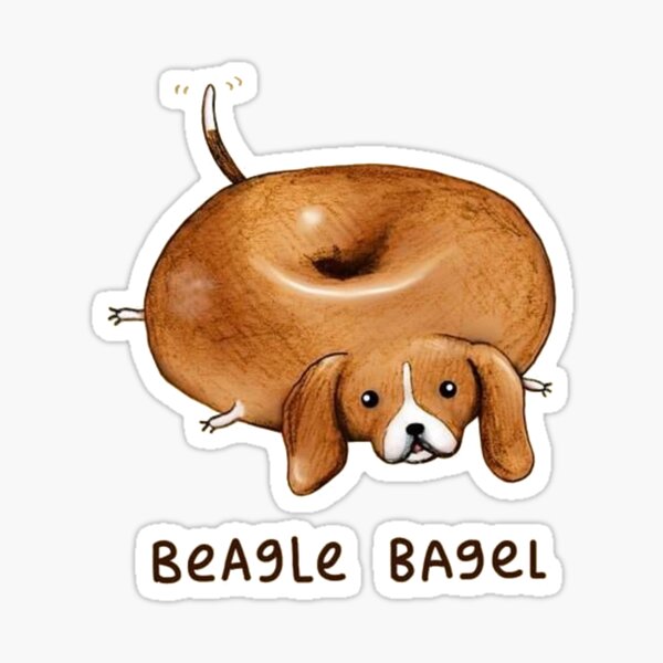 Bagel Beagle Pegatina