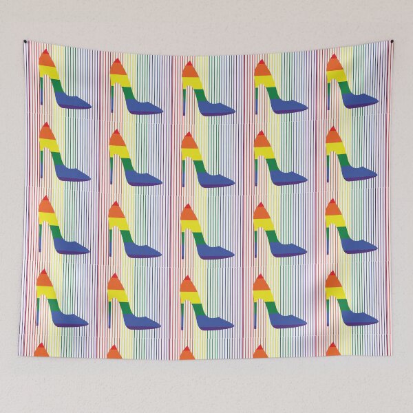 Item preview, Pride Rainbow Pumps with Crosswalk Love a Drag Queen designed and sold by Chele Martines.