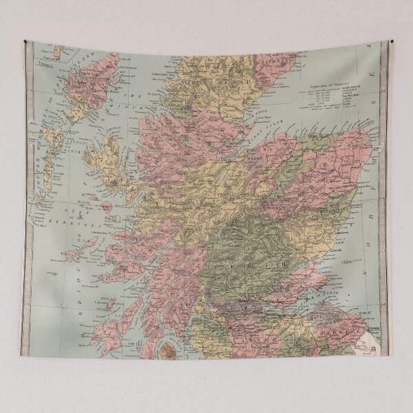 Item preview, Vintage Scotland Map (1871) designed and sold by BravuraMedia.