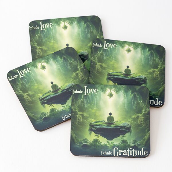 Artikelvorschau, Inhale Love Exhale Gratitude Meditation Concept entworfen und verkauft von AdrianGrosu.