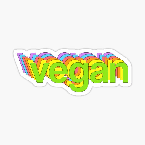 arc-en-ciel végétalien Sticker