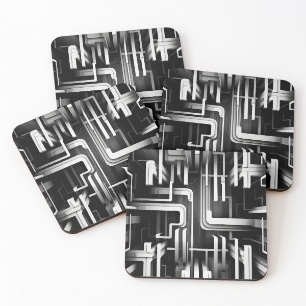 Item preview, Elegant Dimensions: Minimalist Black & White Geometric Harmony designed and sold by aweartome.