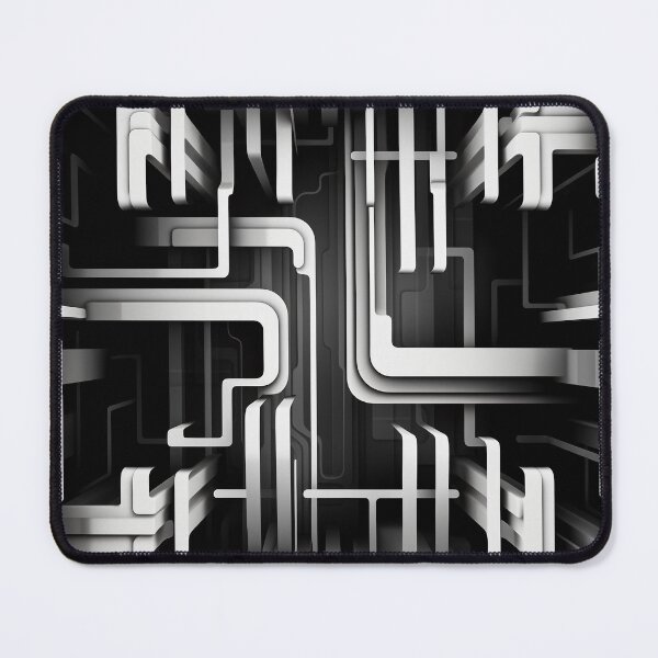 Item preview, Elegant Dimensions: Minimalist Black & White Geometric Harmony designed and sold by aweartome.