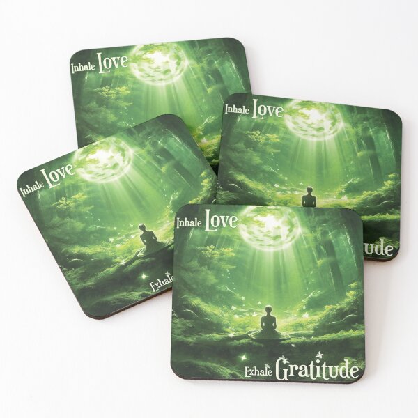 Artikelvorschau, Inhale Love Exhale Gratitude Meditation Concept entworfen und verkauft von AdrianGrosu.