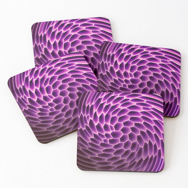 Item preview, Graphic abstract swirling honeycomb hexagonal structure result in shade of purple designed and sold by JaroDesign2023.