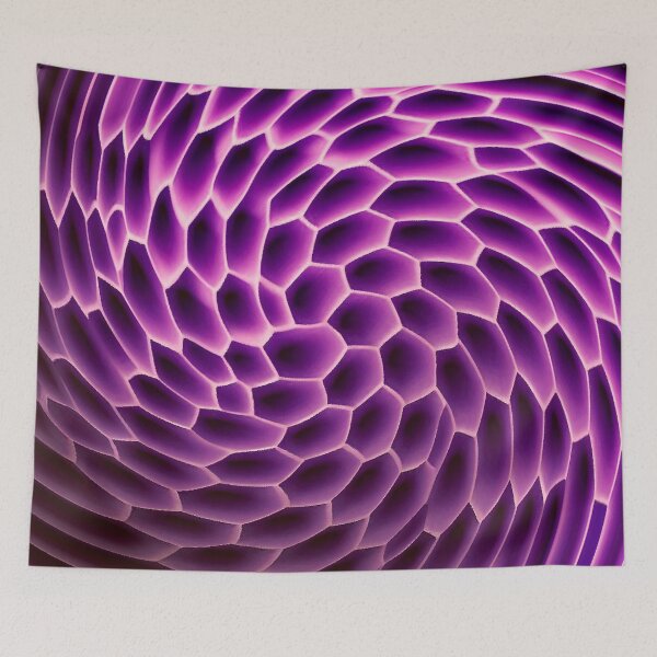 Item preview, Graphic abstract swirling honeycomb hexagonal structure result in shade of purple designed and sold by JaroDesign2023.