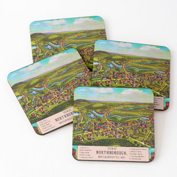 Item preview, View of Northborough, Massachucetts, 1887 designed and sold by Chuck Mountain Poster Art.