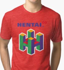 Hentai 69 - nintendo 64 logo Tri-blend T-Shirt
