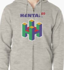 Hentai 69 - nintendo 64 logo Zipped Hoodie