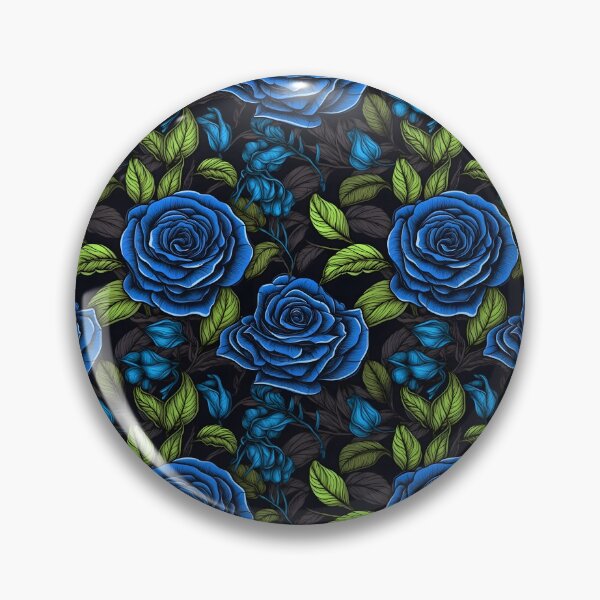 Item preview, Blue Roses on Black Pattern designed and sold by victorsuarez.