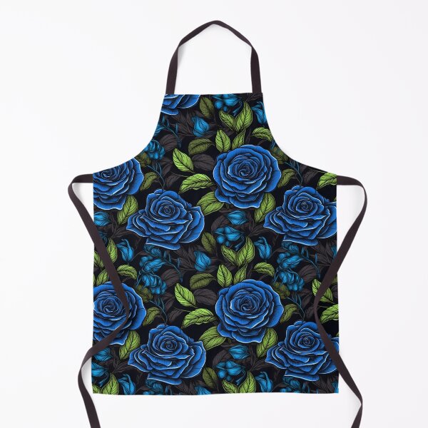Item preview, Blue Roses on Black Pattern designed and sold by victorsuarez.