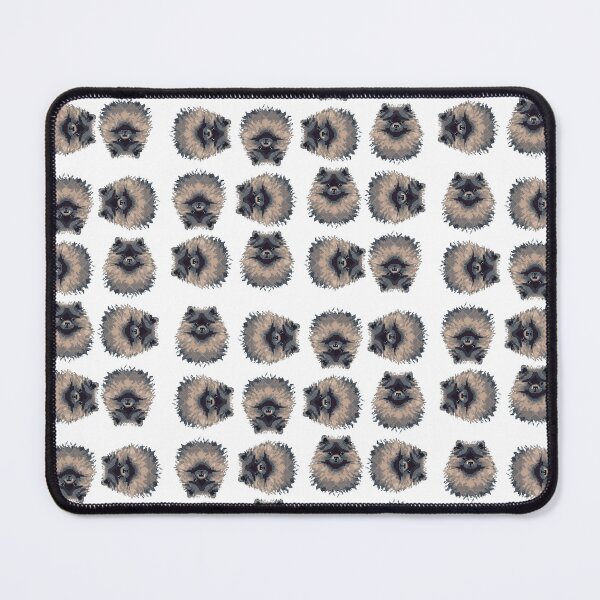 Item preview, Keeshond Dog Pattern in Pixel Art - Repeated Portrait Dog designed and sold by Woof-n-Wear.