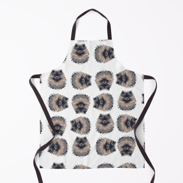 Item preview, Keeshond Dog Pattern in Pixel Art - Repeated Portrait Dog designed and sold by Woof-n-Wear.