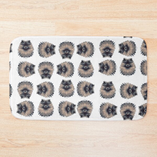 Item preview, Keeshond Dog Pattern in Pixel Art - Repeated Portrait Dog designed and sold by Woof-n-Wear.