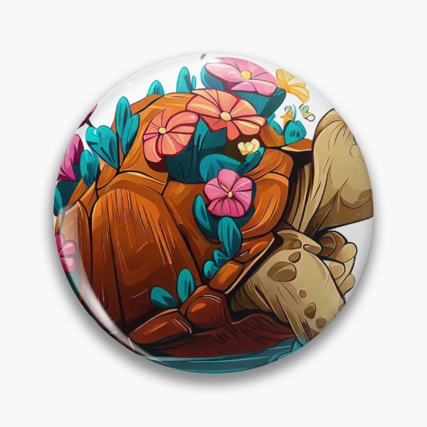 Item preview, happy turtle with flroes designed and sold by miguel-ozz.