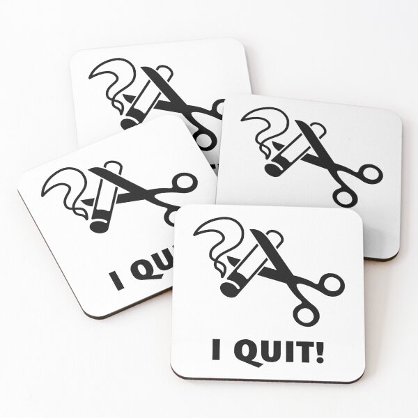 Item preview, I Quit! (Ex-Smoker / Stop Smoking / Cigarette & Scissors / Black) designed and sold by Roderix.