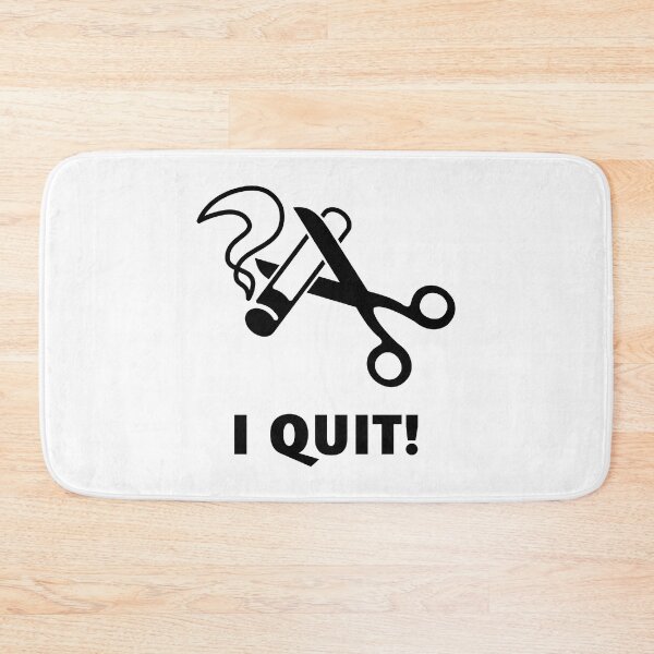 Item preview, I Quit! (Ex-Smoker / Stop Smoking / Cigarette & Scissors / Black) designed and sold by Roderix.