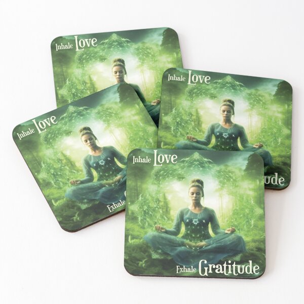 Artikelvorschau, Inhale Love Exhale Gratitude Meditation Concept entworfen und verkauft von AdrianGrosu.