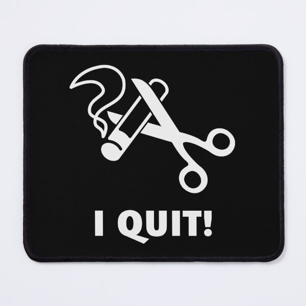 Item preview, I Quit! (Ex-Smoker / Stop Smoking / Cigarette & Scissors / White) designed and sold by Roderix.