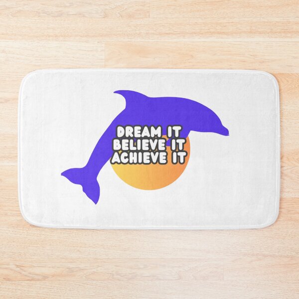Item preview, Dream It, Believe It, Achieve It, Positive Dolphin Saying Print / Motivational Design designed and sold by TGAL2.