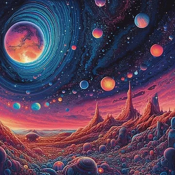 Artwork thumbnail, Abstract Galaxy Space Pattern by Desfix