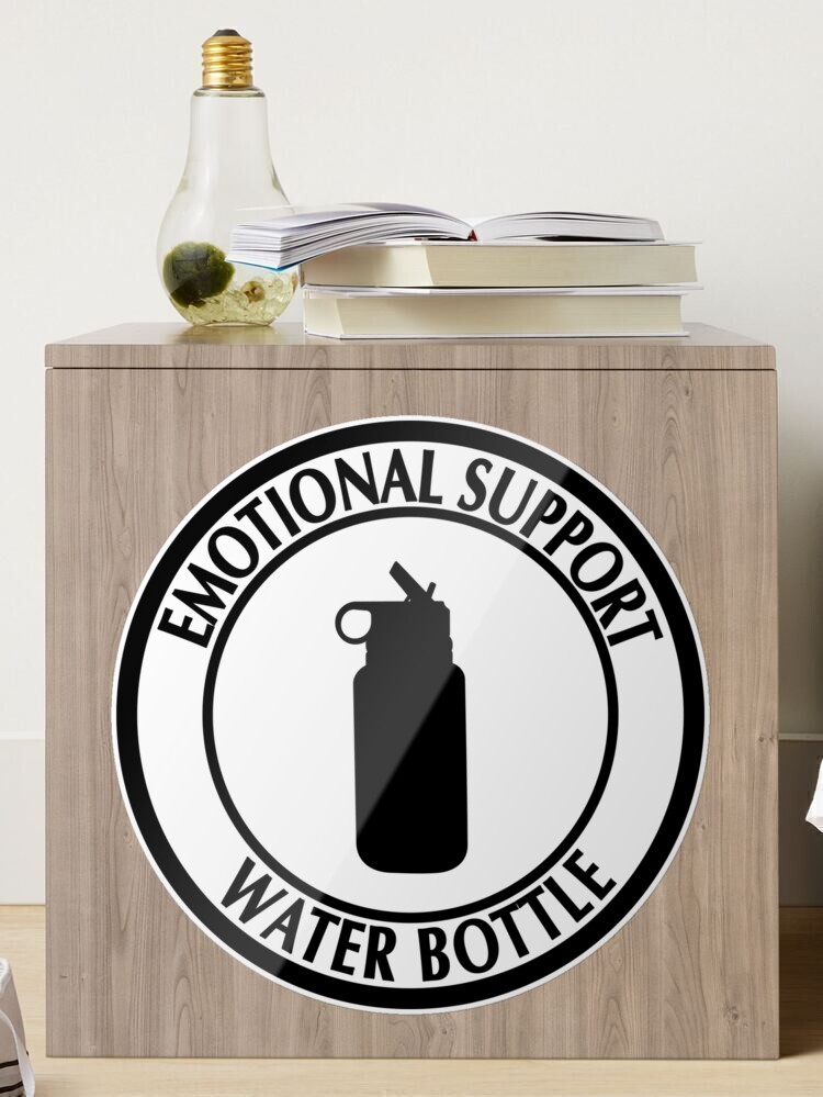 Emotional Support Water Bottle Neutral Symbol Sticker for Sale by  ssmorrison21