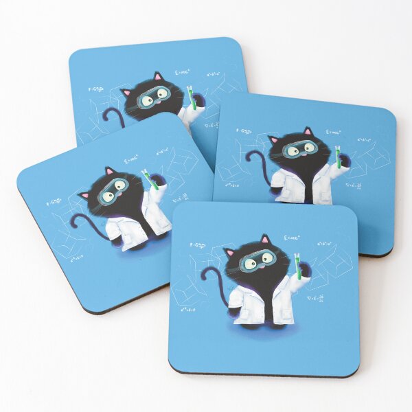 Item preview, Smudge the Scientist Cat Conducts an Experiment - Blue designed and sold by mwkairos.