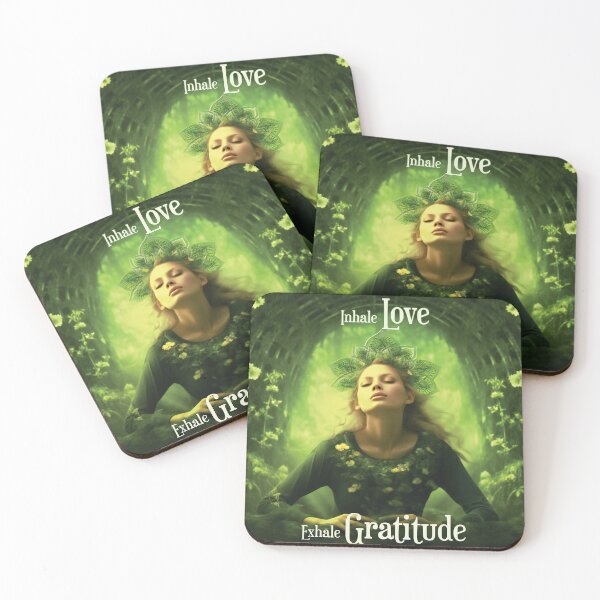 Artikelvorschau, Inhale Love Exhale Gratitude Meditation Concept entworfen und verkauft von AdrianGrosu.