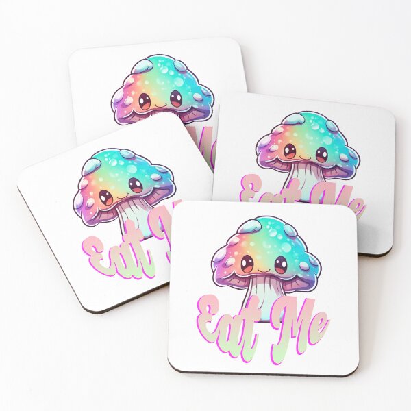 Item preview, Cute Psychedelic Mushroom "Eat Me" designed and sold by MrHMMR72.