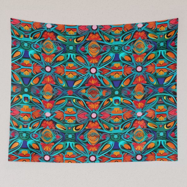 Item preview, Vibrant Abstract Pattern - Colorful Masks and Totems designed and sold by GiveMeMood.