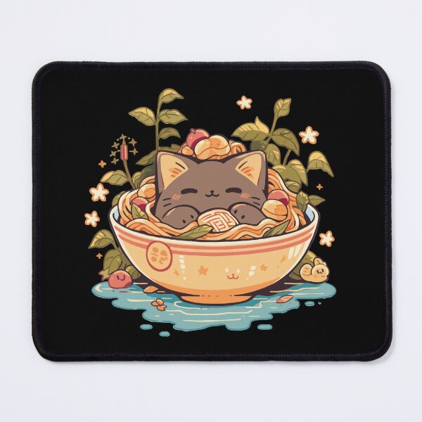 Item preview, Kawaii Vintage Style Japenese Ramen Cat designed and sold by RockBeeDesigns.