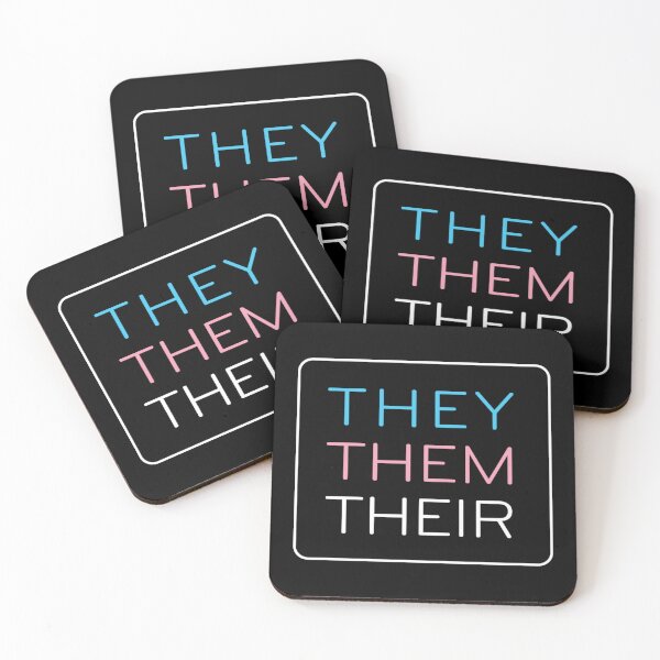Item preview, They Them Their Trans Pronouns. Transgender Pride designed and sold by Subtle Pride Shop.