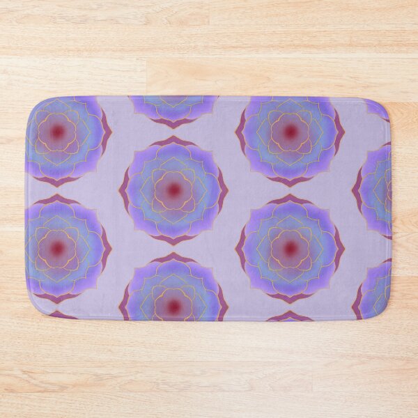 Artikelvorschau, Blaue und rote geometrische Blume entworfen und verkauft von designs-by-ann.