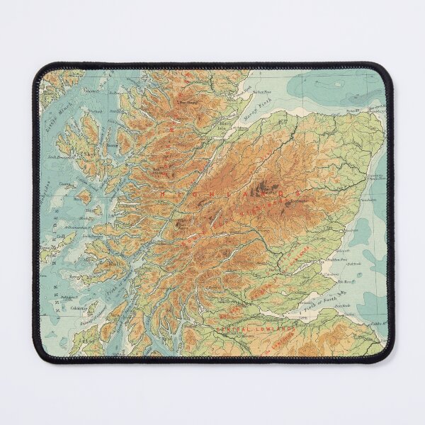Item preview, Vintage Scotland Relief Map (1912) designed and sold by BravuraMedia.