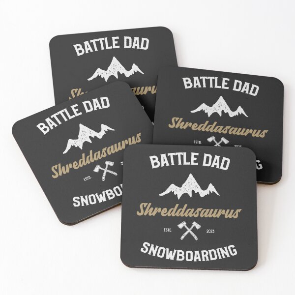 Item preview, Shreddasaurus Battle Dad Snowboarding designed and sold by Battle-Dad-Tees.