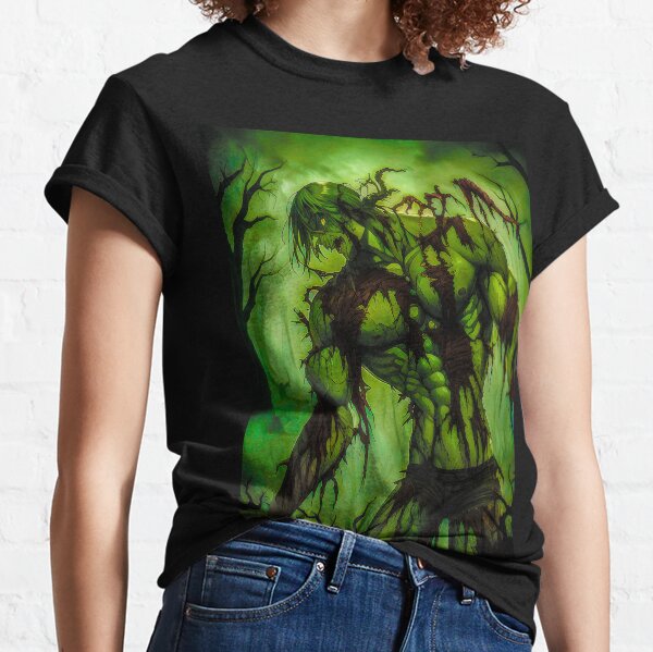 Zombie Swamp Beast Anime Manga Comic-Stil Kunstdesign Classic T-Shirt