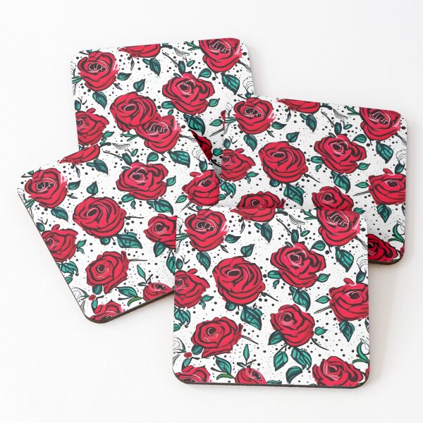 Item preview, Vintage Pop Art Pattern Roses Flowers Art Design  designed and sold by PC-artist.