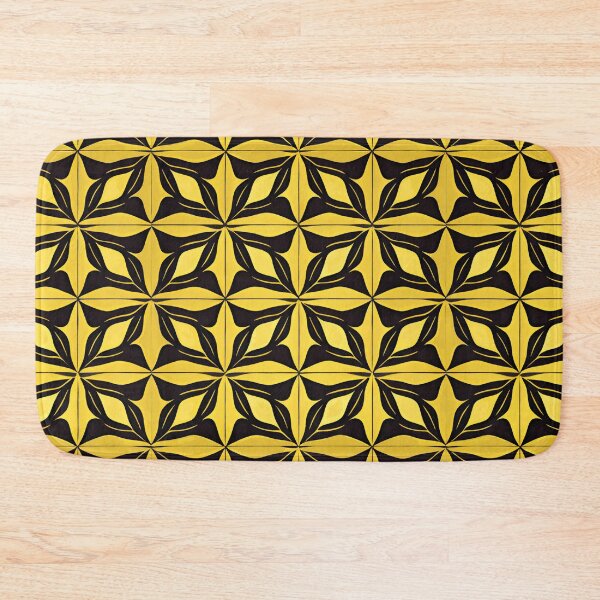 Item preview, Retro Tile Pattern, Yellow and Black designed and sold by RetroTile.