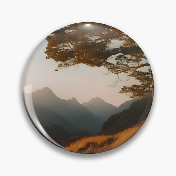 Item preview, Vintage Mountain Range with Sunset Landscape designed and sold by JacobVisuals.