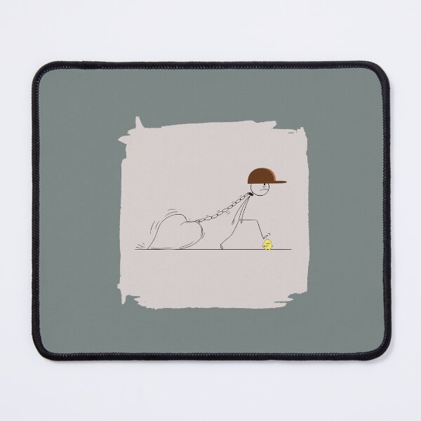 Item preview, Lonely Broken Heart Stick Figure Man with Hat designed and sold by MaieBearArt.