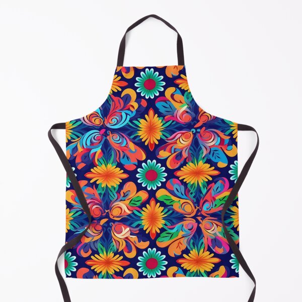 Item preview, Vibrant Mexican Muralism Inspired Floral Pattern designed and sold by GiveMeMood.