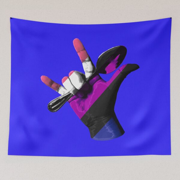 Item preview, Gender Fluid Pride Flag Modern Digital Pop Art American Sign Language Spoon I love You Disability Awareness Chronic Illness designed and sold by ARTbyABACCUS.
