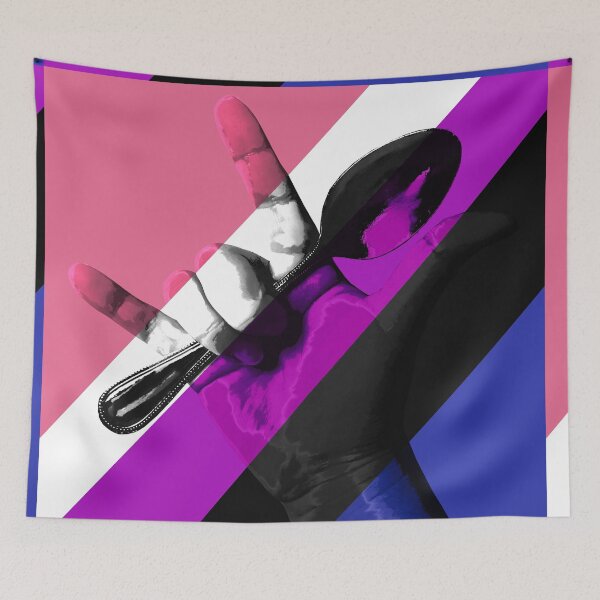 Item preview, Gender Fluid Pride Full Flag Modern Digital Pop Art American Sign Language Spoon I love You Disability Awareness Chronic Illness designed and sold by ARTbyABACCUS.