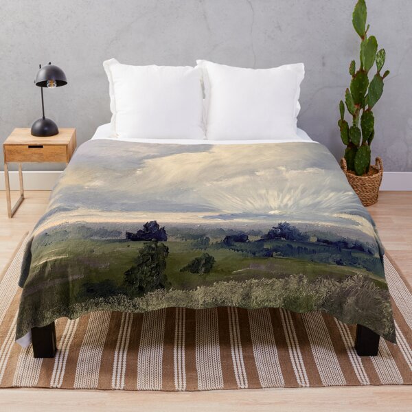 Item preview, Cloudscape Azure Landscape Graphic Art Hand Painted, Oil Painting Print designed and sold by GalleryDigitals.