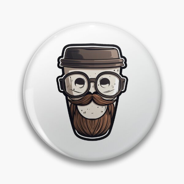 Item preview, Big Eyes Coffee with Beard designed and sold by Ayzenstickers.