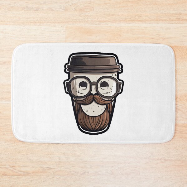 Item preview, Big Eyes Coffee with Beard designed and sold by Ayzenstickers.