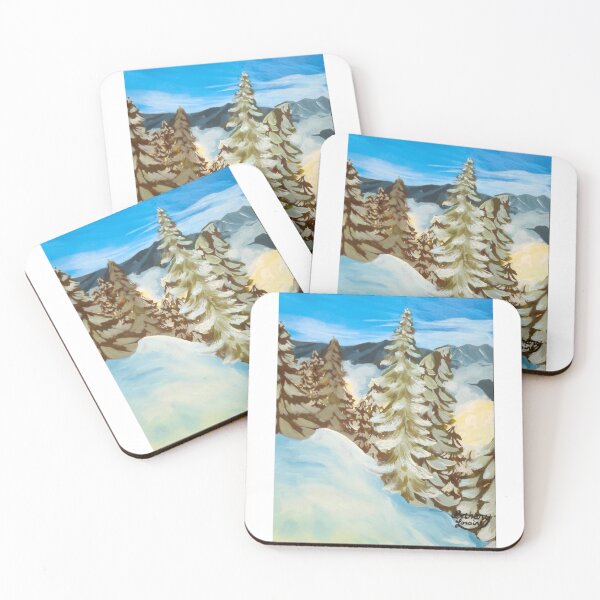 Item preview, Fir Trees Acrylic Painting   designed and sold by BethanyLoraine.