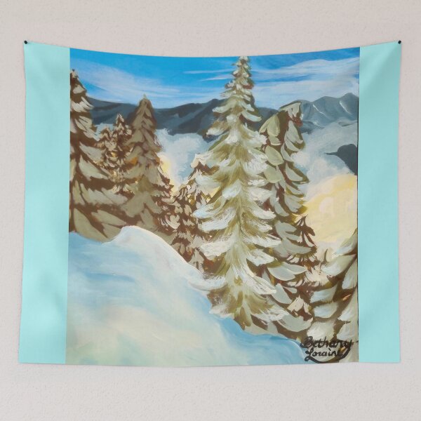 Item preview, Fir Trees Acrylic Painting   designed and sold by BethanyLoraine.