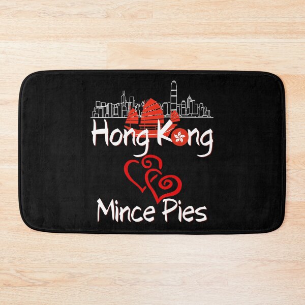 Item preview, Hong Kong Loves Mince Pies Cityscape (with white text) designed and sold by MPC-Mince-Pies.